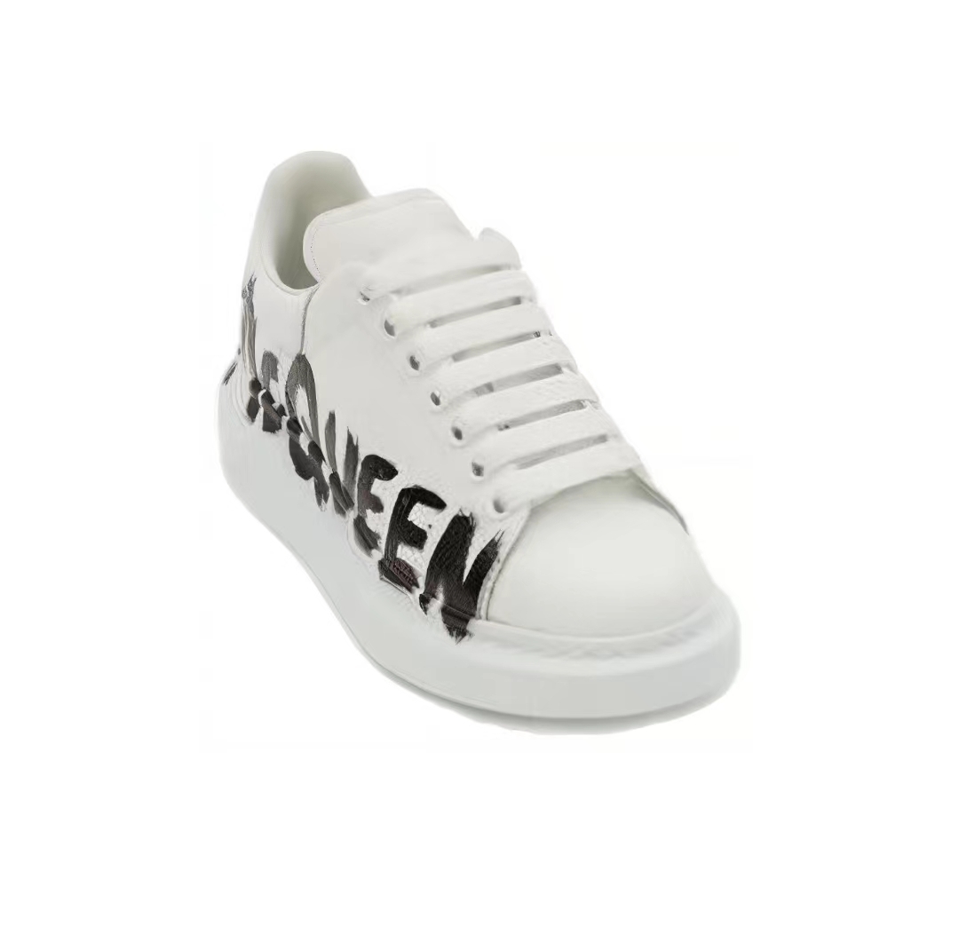 PK God Batch Alexander McQueen Oversized Graffiti White Black