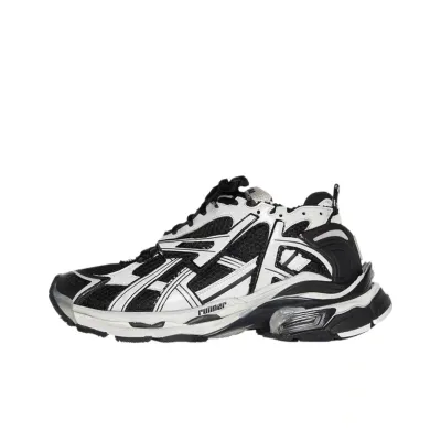 PK God Batch Balenciaga Runner White Black White 01