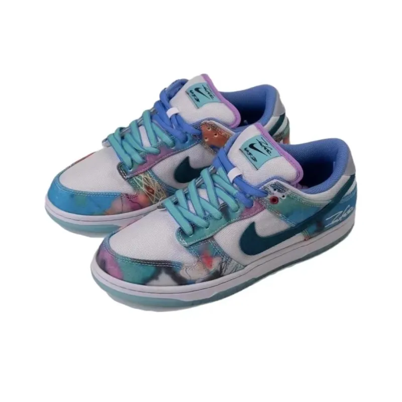 pk god batch nike sb dunk low futura laboratories bleached aqua hf6061-400