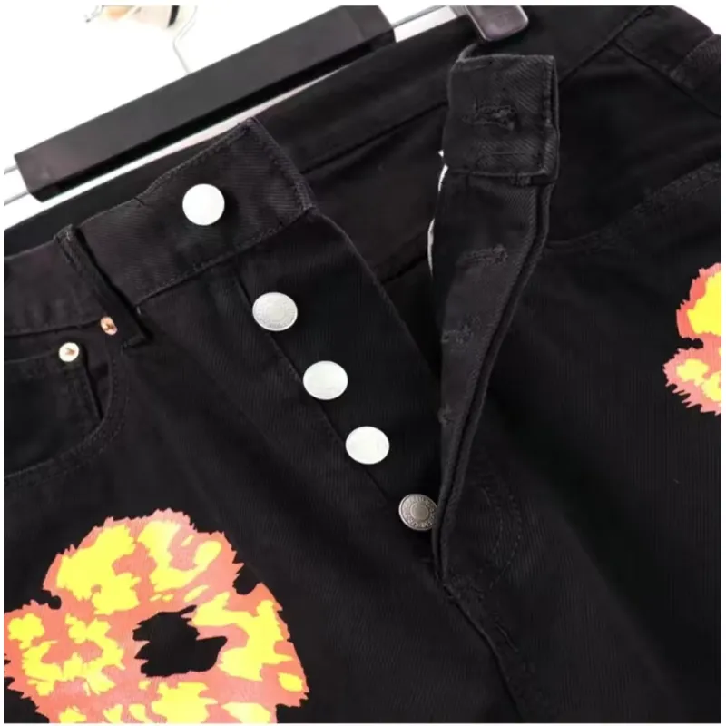 denim tears x offset 501 jeans black