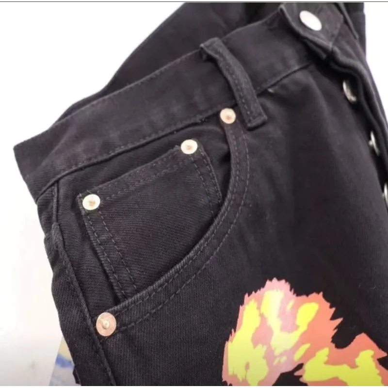 denim tears x offset 501 jeans black