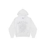 Sp5der OG Rhinestone Logo Hoodie White
