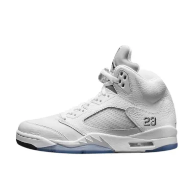 PK God Batch Air Jordan 5 Retro Metallic White 136027-130 01