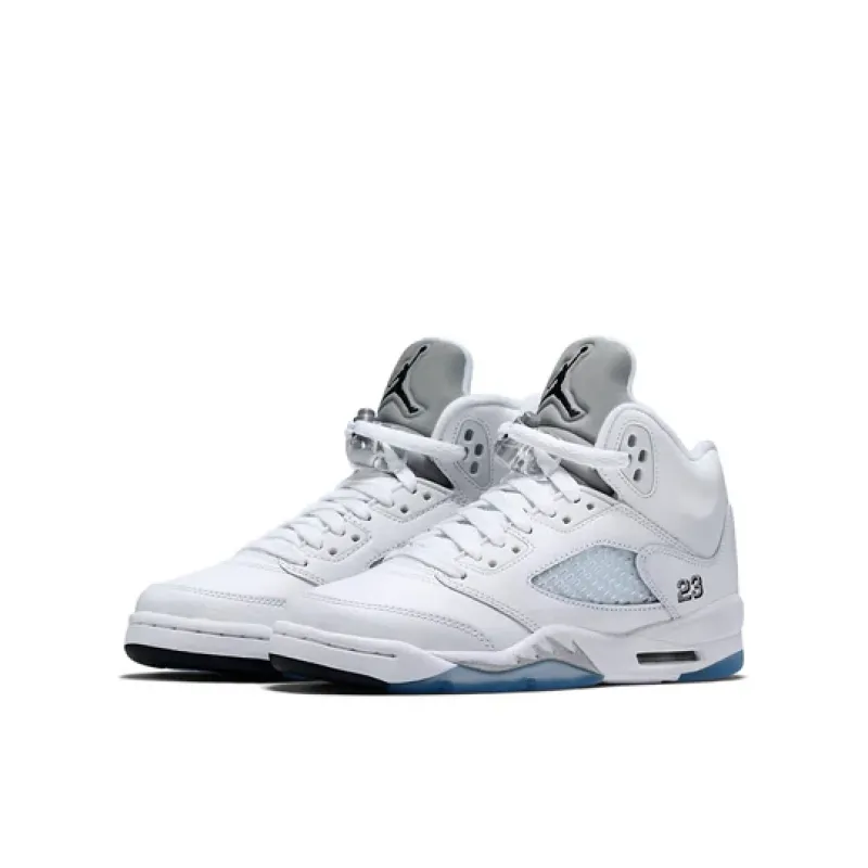 pk god batch air jordan 5 retro metallic white 136027-130