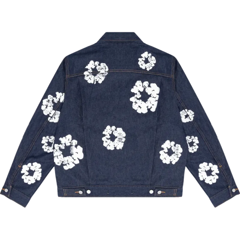 denim tears type - 2 all over wreath raw jacket
