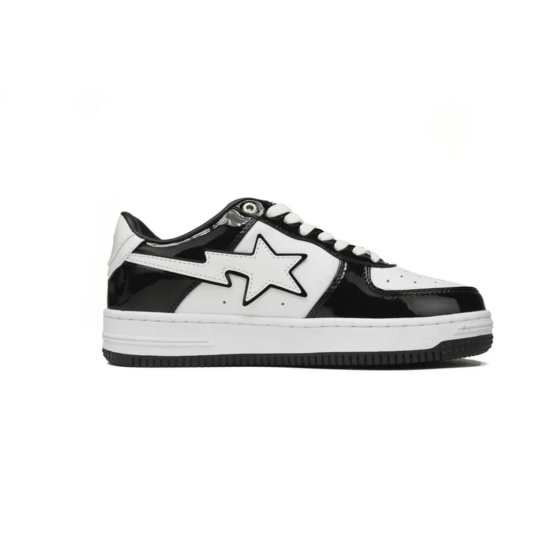 a bathing ape bape sta low black white 1h70-191-001