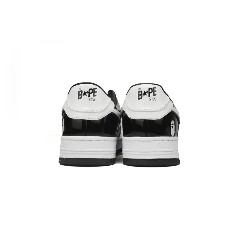 a bathing ape bape sta low black white 1h70-191-001
