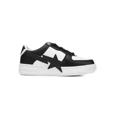 A Bathing Ape Bape Sta Low Black And White Star OZXSH W291 306M 02