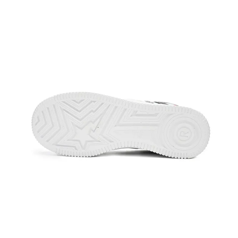 a bathing ape bape sta low black and white shark 1h30-191-009