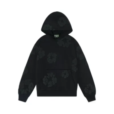 Denim Tears Cotton Wreath Hooded Sweatshirt 'Black Monochrome' 01