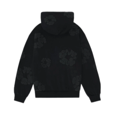 Denim Tears Cotton Wreath Hooded Sweatshirt 'Black Monochrome' 02