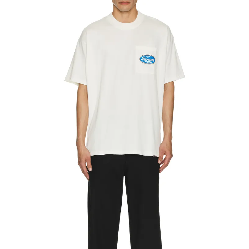 represent t-shirt flat white