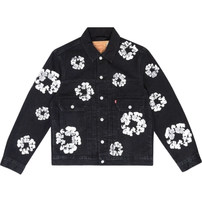 DENIM TEARS TYPE - 2 ALL OVER WREATH BLACK 01