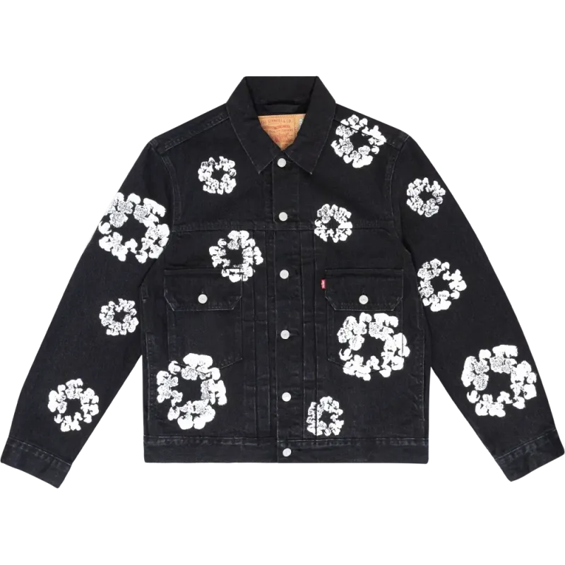 DENIM TEARS TYPE - 2 ALL OVER WREATH BLACK