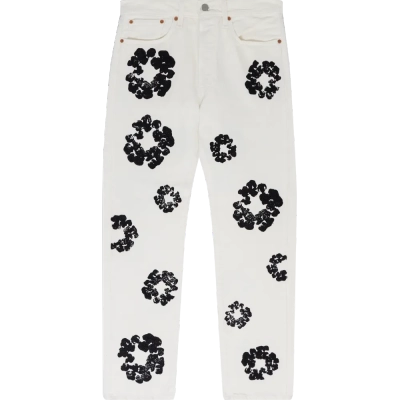 DENIM TEARS THE COTTON WREATH JEAN WHITE 01