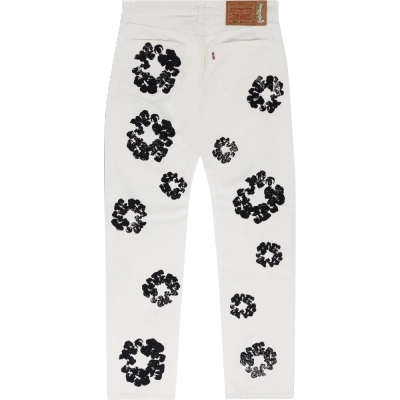 DENIM TEARS THE COTTON WREATH JEAN WHITE 02