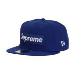 Supreme MLB Teams Los Angeles Box Logo New Era 59Fifty Fitted Cap Dark Royal