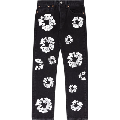 DENIM TEARS THE COTTON WREATH JEAN BLACK 01