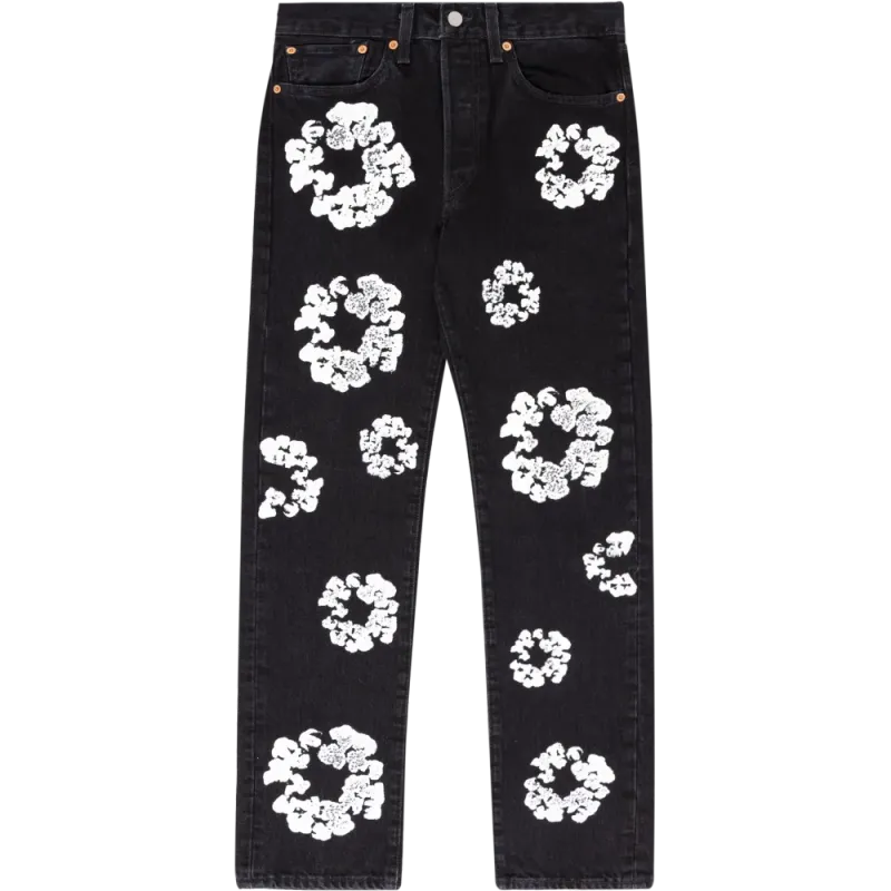DENIM TEARS THE COTTON WREATH JEAN BLACK