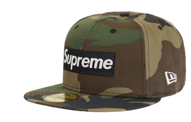 Supreme MLB Teams San Francisco Box Logo New Era 59Fifty Fitted Cap Woodland Camo