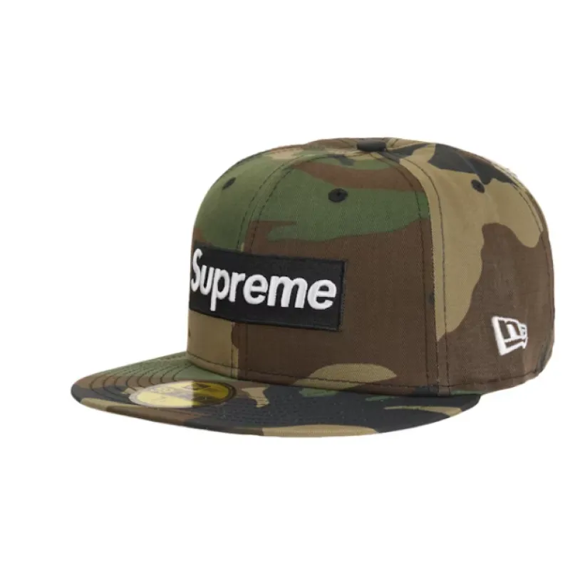 Supreme MLB Teams San Francisco Box Logo New Era 59Fifty Fitted Cap Woodland Camo