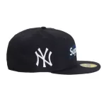 Supreme MLB Teams New York Box Logo New Era 59Fifty Fitted Cap Navy
