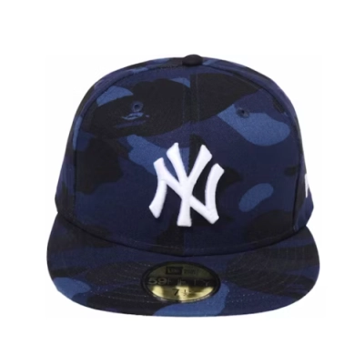 BAPE x MLB New Era Yankees 59Fifty Fitted Cap Navy 01