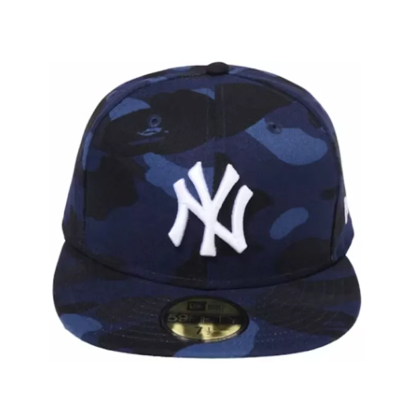 BAPE x MLB New Era Yankees 59Fifty Fitted Cap Navy