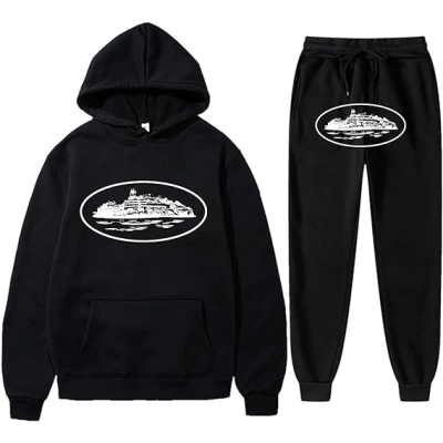 Corteiz Tracksuit Black 01