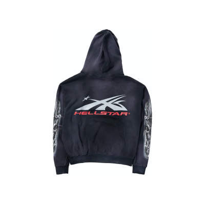 Hellstar Airbrushed Skull Hoodie Black 02
