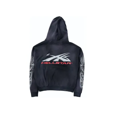 Hellstar Airbrushed Skull Hoodie Black 02