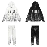 Amiri Contrast Hoodie & Sweatpant Set CX92289328