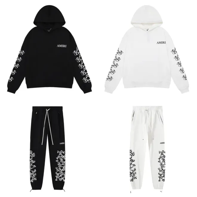Amiri Skull and Cross Arm Print Hoodie & Sweatpant Set CX92199319