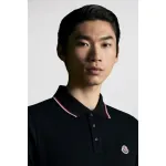 MONCLER COLLECTION Logo Patch Polo Shirt male Black 