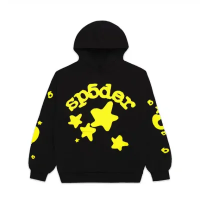 Sp5der Beluga Hoodie Onyx Yellow 01