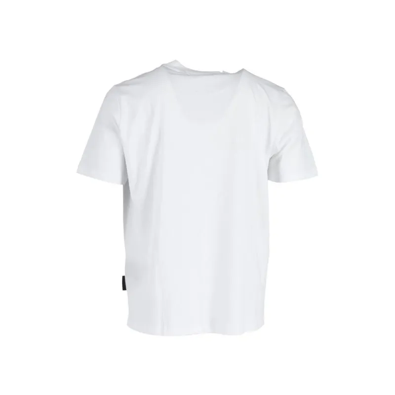 palm angels palm angels paris sprayed logo t-shirt in white cotton