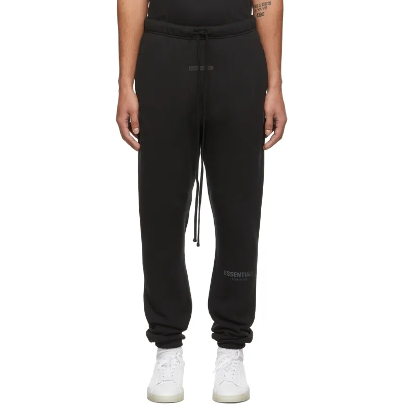 fear of god essentials core collection lounge pants black