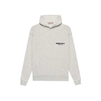 Fear of God Essentials Pullover Hoodie Light Heather Oatmeal 01