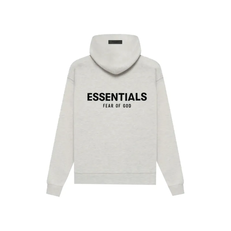 fear of god essentials pullover hoodie applique logo black