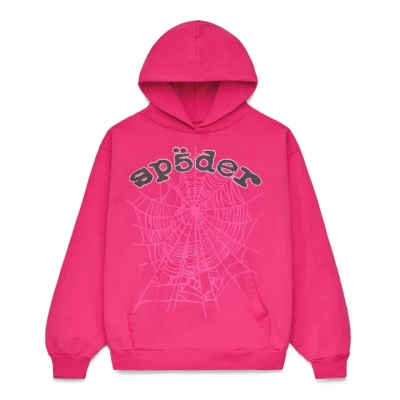 Sp5der Legacy Hoodie Pink and black 01
