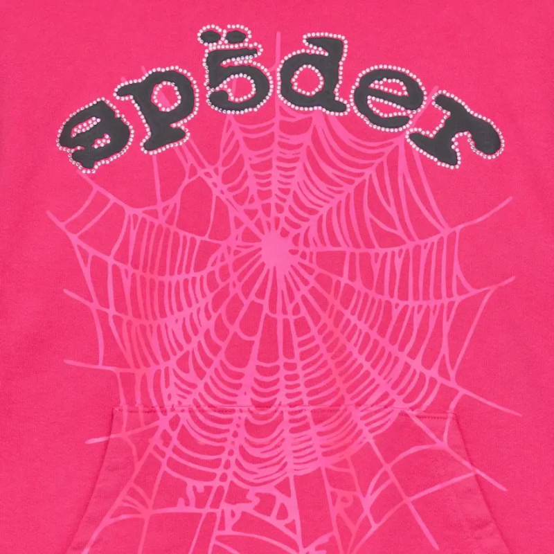 Sp5der Legacy Hoodie Pink and black