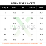 Denim Tears Jeans Shorts Black/Blue CX758615