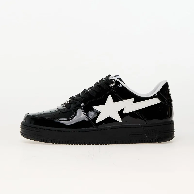 pk god batch a bathing ape bape sta #2 black patent 1k30-191-302-blk