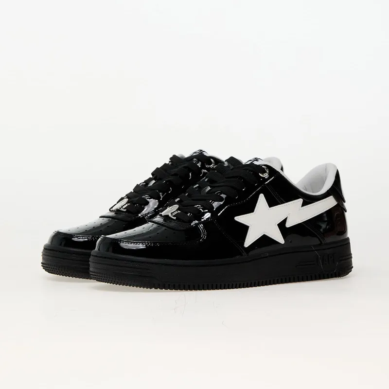 pk god batch a bathing ape bape sta #2 black patent 1k30-191-302-blk