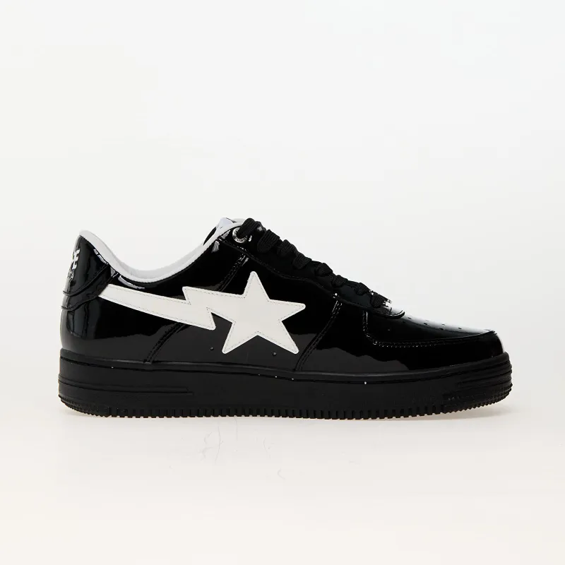 pk god batch a bathing ape bape sta #2 black patent 1k30-191-302-blk