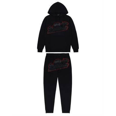 Trapstar Shooters Hoodie Tracksuit Black/Red 01