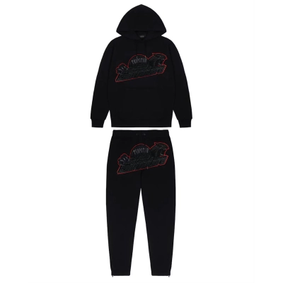 Trapstar Shooters Hoodie Tracksuit Black/Red 01