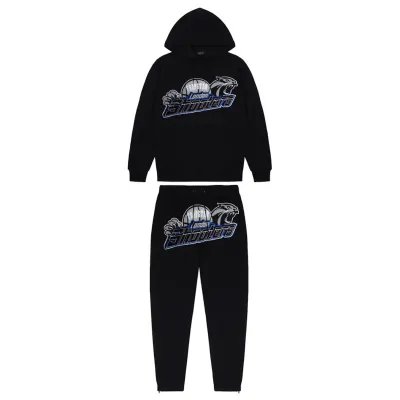 Trapstar Shooters Hoodie Tracksuit Black/Teal 01