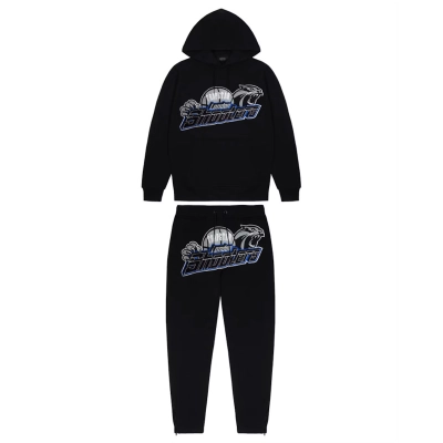 Trapstar Shooters Hoodie Tracksuit Black/Teal 01