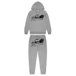 Trapstar Shooters Hoodie Tracksuit Grey/Blue
